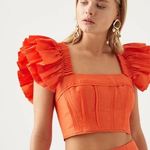 Aje brand orange top, size 10